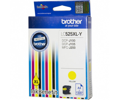 Tusz Brother LC525XLY Yellow 1300str. do DCPJ100 DCPJ105 MFCJ200